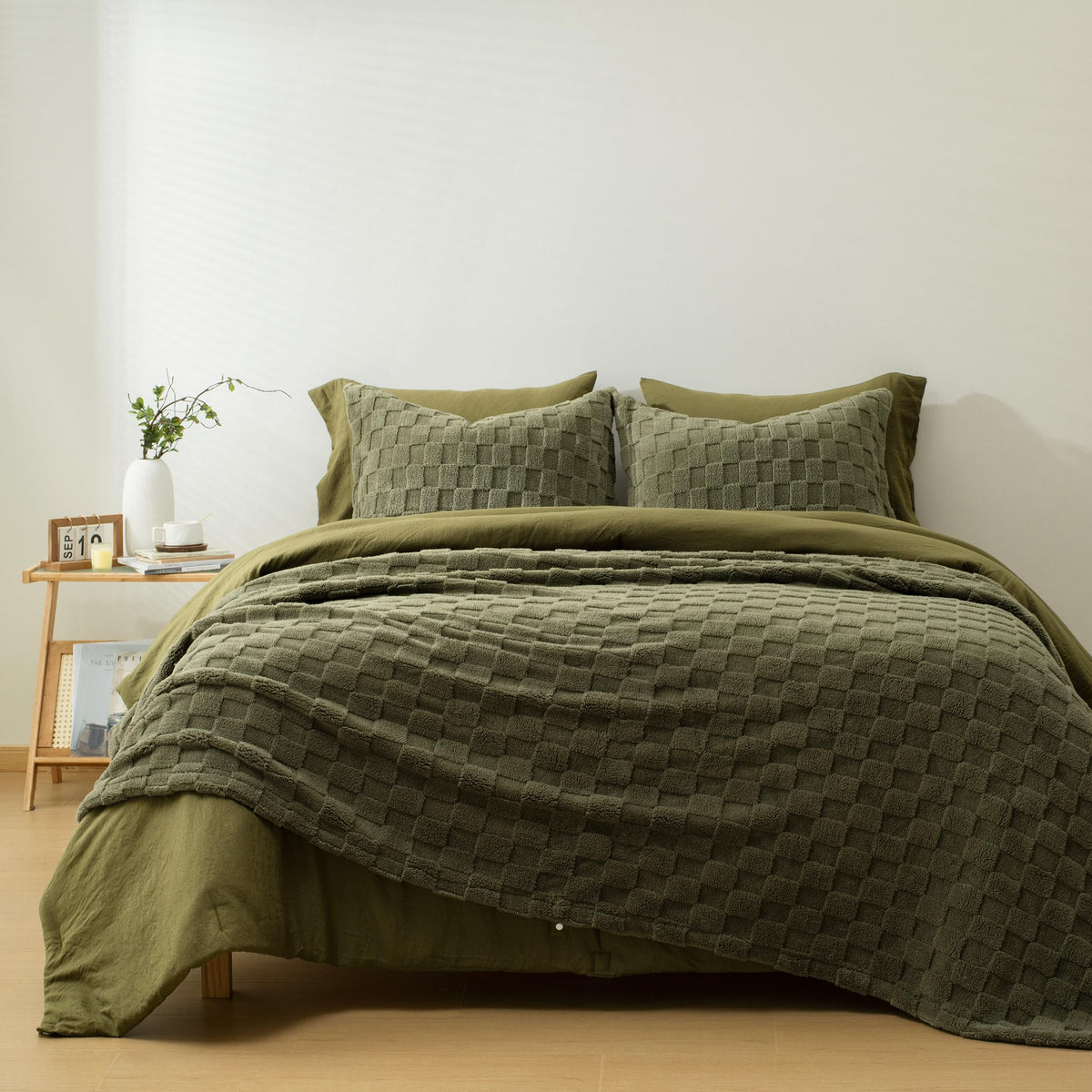 HIG 3pc Green Twin/Twin XL Bedding Comforter Set Duvet Insert Blanket