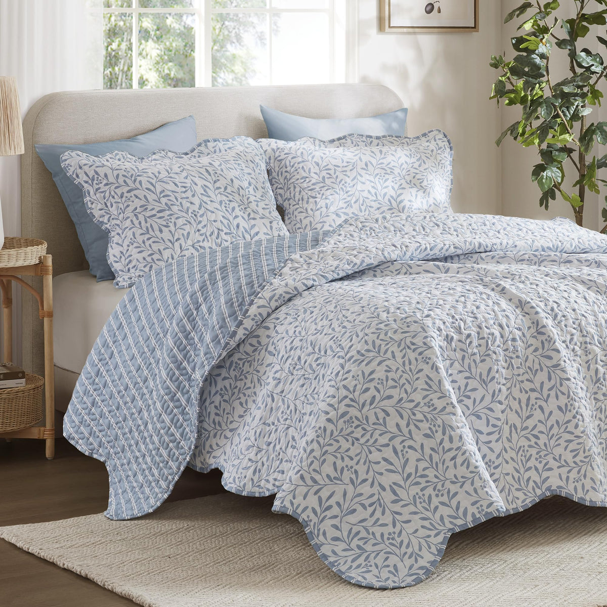 Madison Park Reversible Quilt Set, 3PC Full/Queen Coverlet