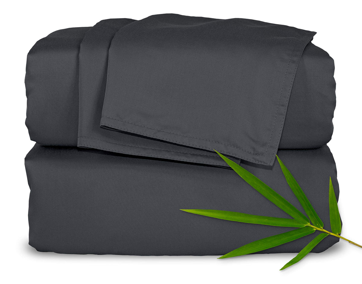 Pure Bamboo Full Sheets, Genuine 100% Organic Viscose Derived from Bamboo Bed Sheet Set, Luxuriously Soft & Cooling, Double Stitching, 2 Year Quality Promise (Full, Ivory)
