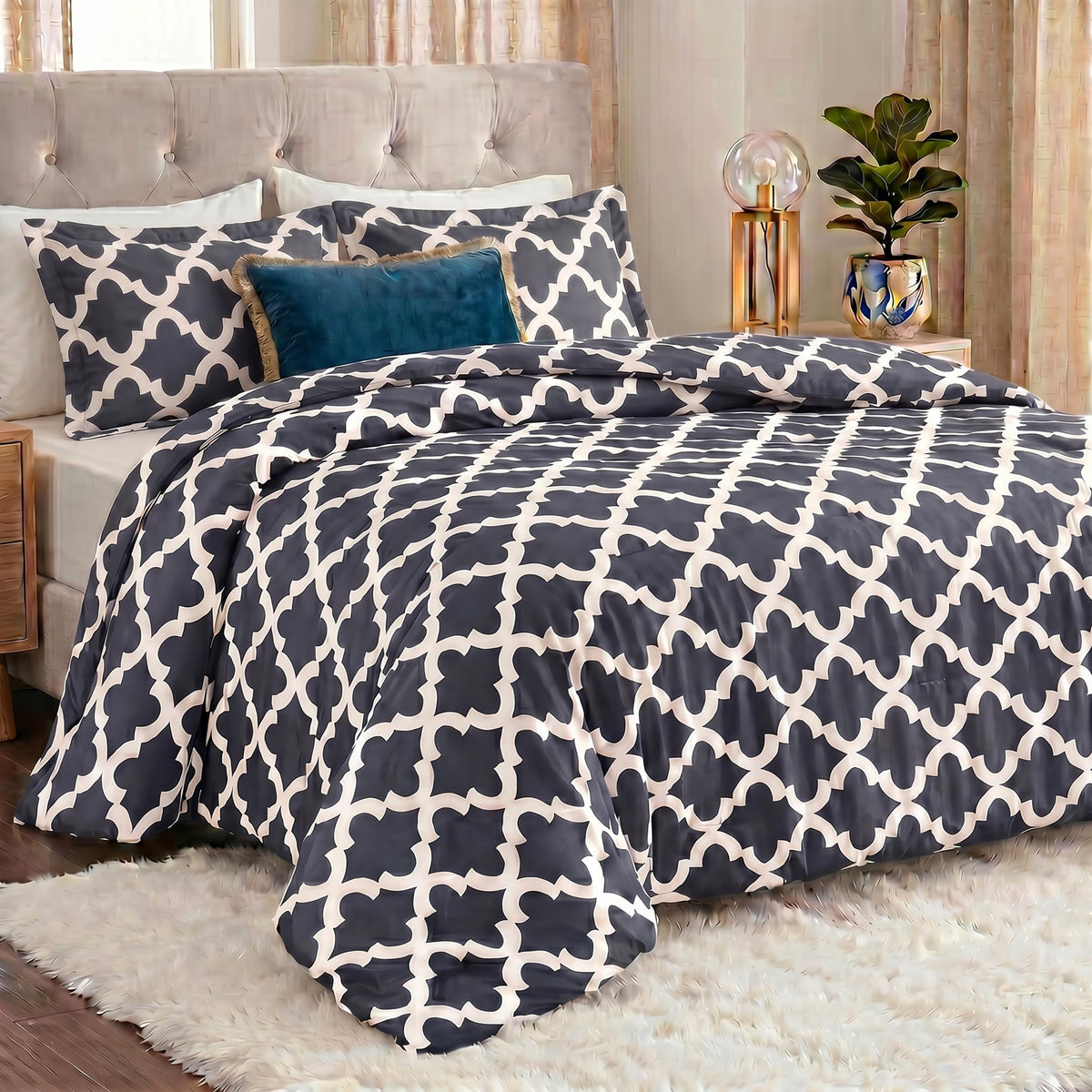 Utopia Bedding 3 Pc Queen Comforter Set, Printed Comforter, Meadow Mist