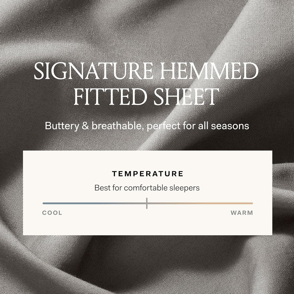 BOLL & BRANCH Signature Hemmed Fitted Sheet, Queen, White