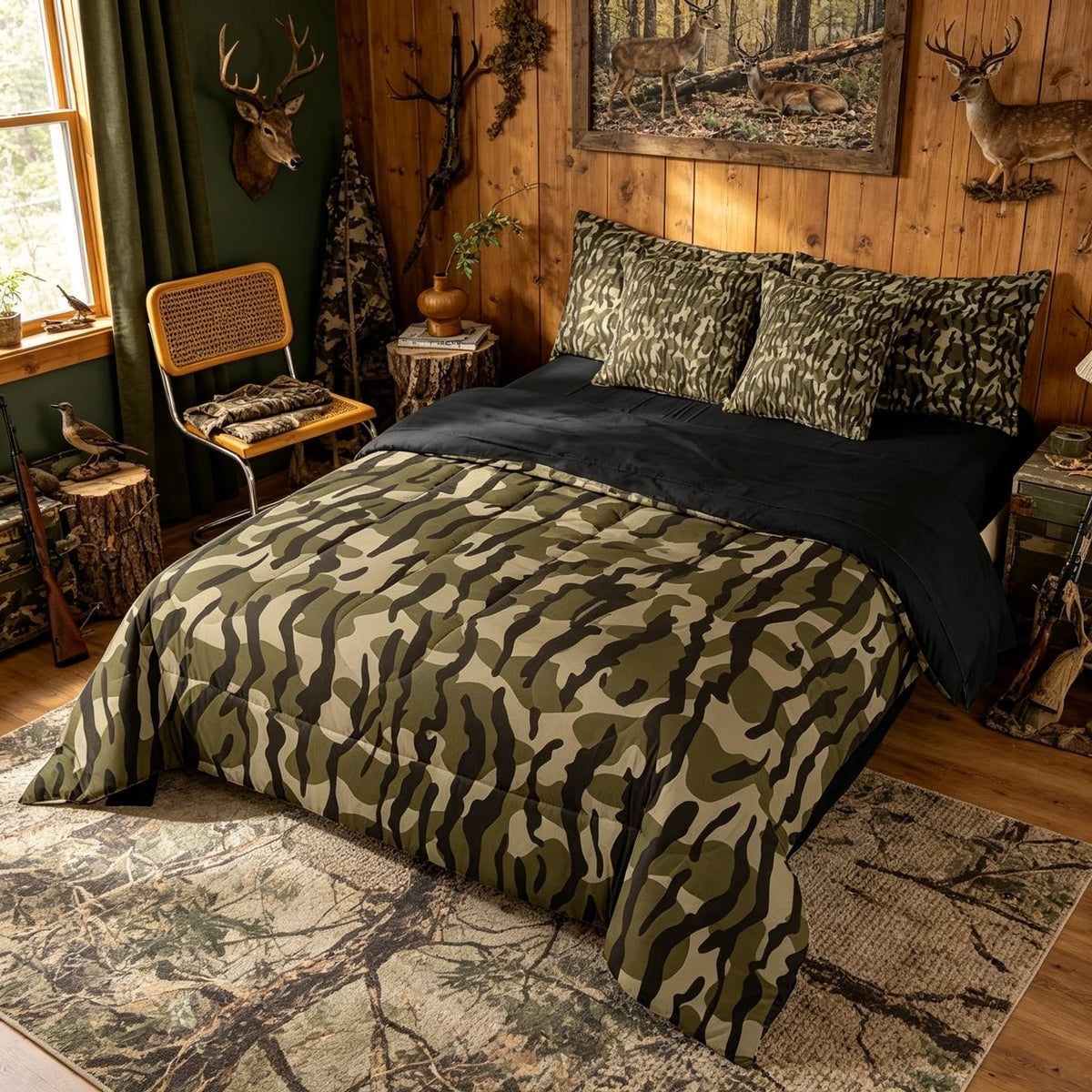 Erosebridal Leopard Print 7 Piece Bedding Set Full Cheetah Decor Comforter Set with Sheets Geometric Modern Bed in A Bag African Safari Animal Bed Sets with 2 Pillowcases, 2 Pillow Covers Lightweight
