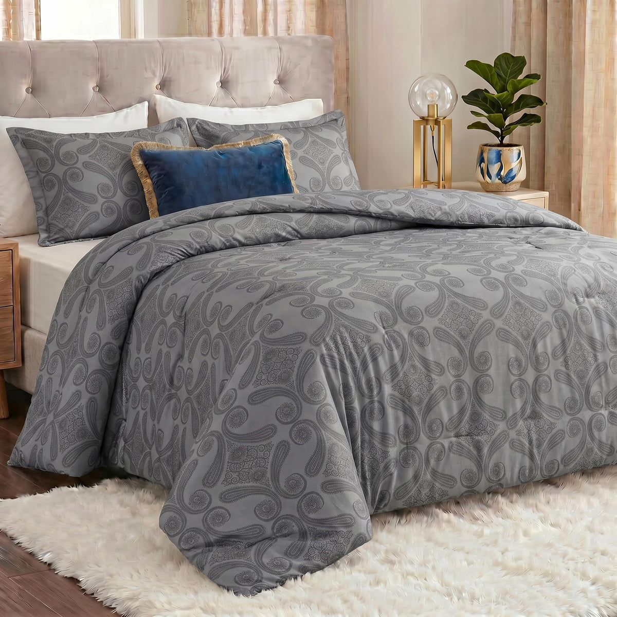 Utopia Bedding 3 Pc Queen Comforter Set, Printed Comforter, Meadow Mist