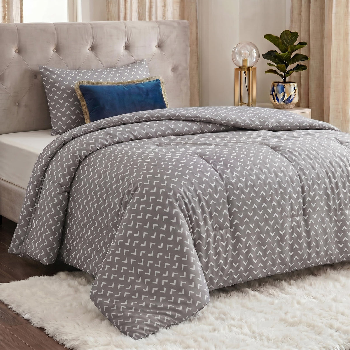 Utopia Bedding 3 Pc Queen Comforter Set, Printed Comforter, Meadow Mist