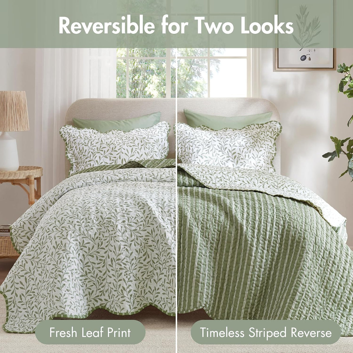 Madison Park Reversible Quilt Set, 3PC Full/Queen Coverlet