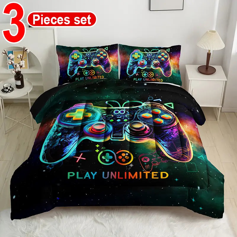 [Weekly Deals] 4-Season Technology Quilt Set - 3/6/7-Piece Bedsheet Sets, Digital Printing comforter, All-Year Use, Avant-Garde Bedroom Decorative Bedding, Cyber Atmosphere Refresh, Summer Compatible, Decorative Bedding Set sohochic