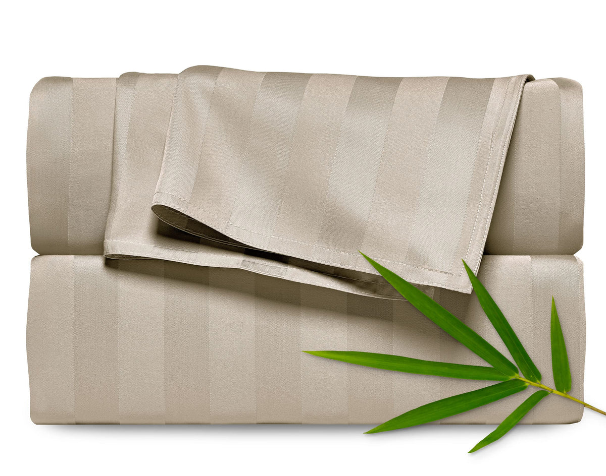Pure Bamboo Full Sheets, Genuine 100% Organic Viscose Derived from Bamboo Bed Sheet Set, Luxuriously Soft & Cooling, Double Stitching, 2 Year Quality Promise (Full, Ivory)