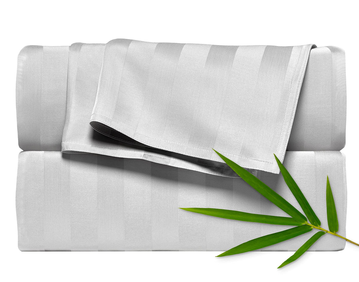 Pure Bamboo Full Sheets, Genuine 100% Organic Viscose Derived from Bamboo Bed Sheet Set, Luxuriously Soft & Cooling, Double Stitching, 2 Year Quality Promise (Full, Ivory)