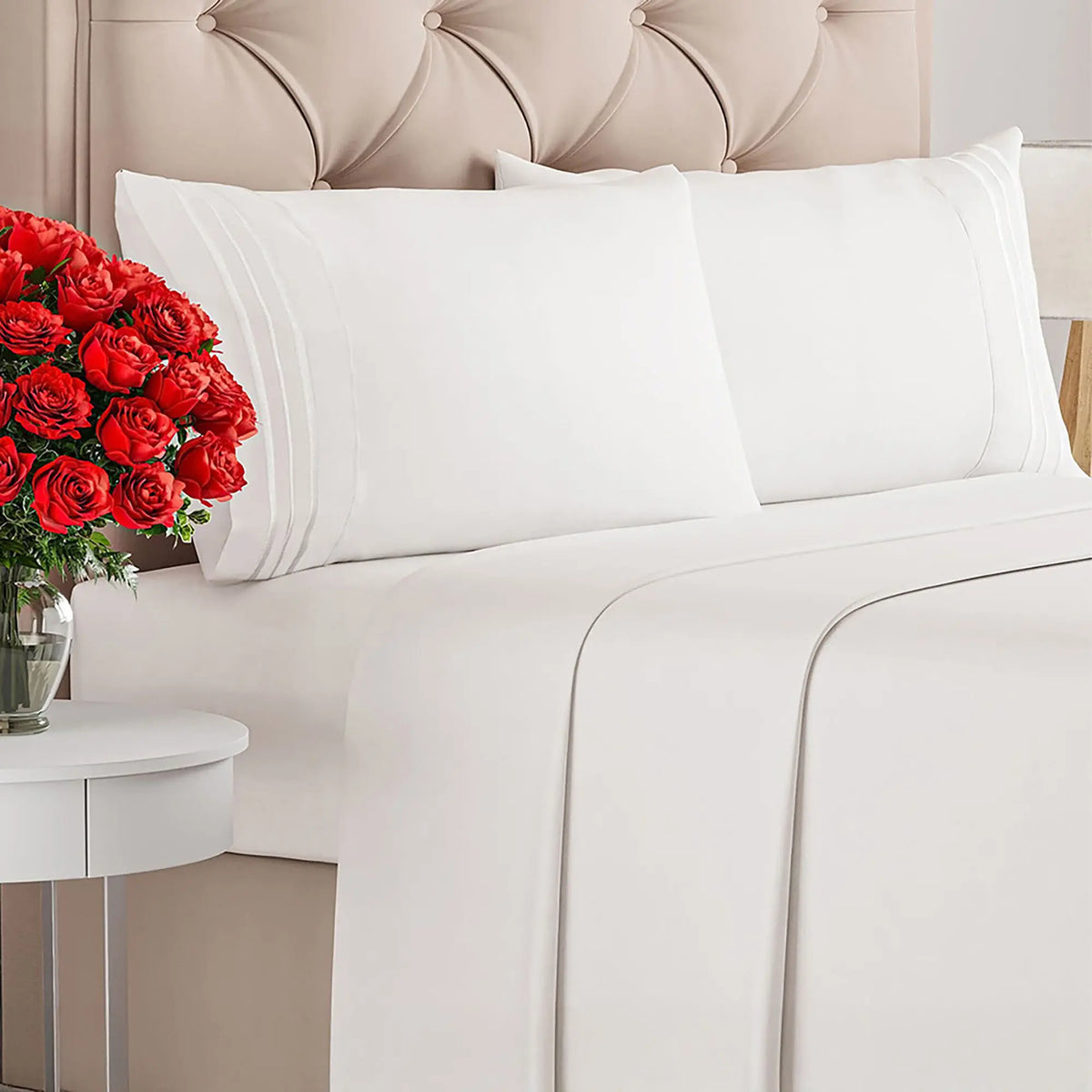 CGK | Soft Essentials Sheet Set – 4 Piece Sheet Set, Easily Fits 8-16 Inch Mattresses - Ultra Soft Wrinkle & Fade Resistant Fabric