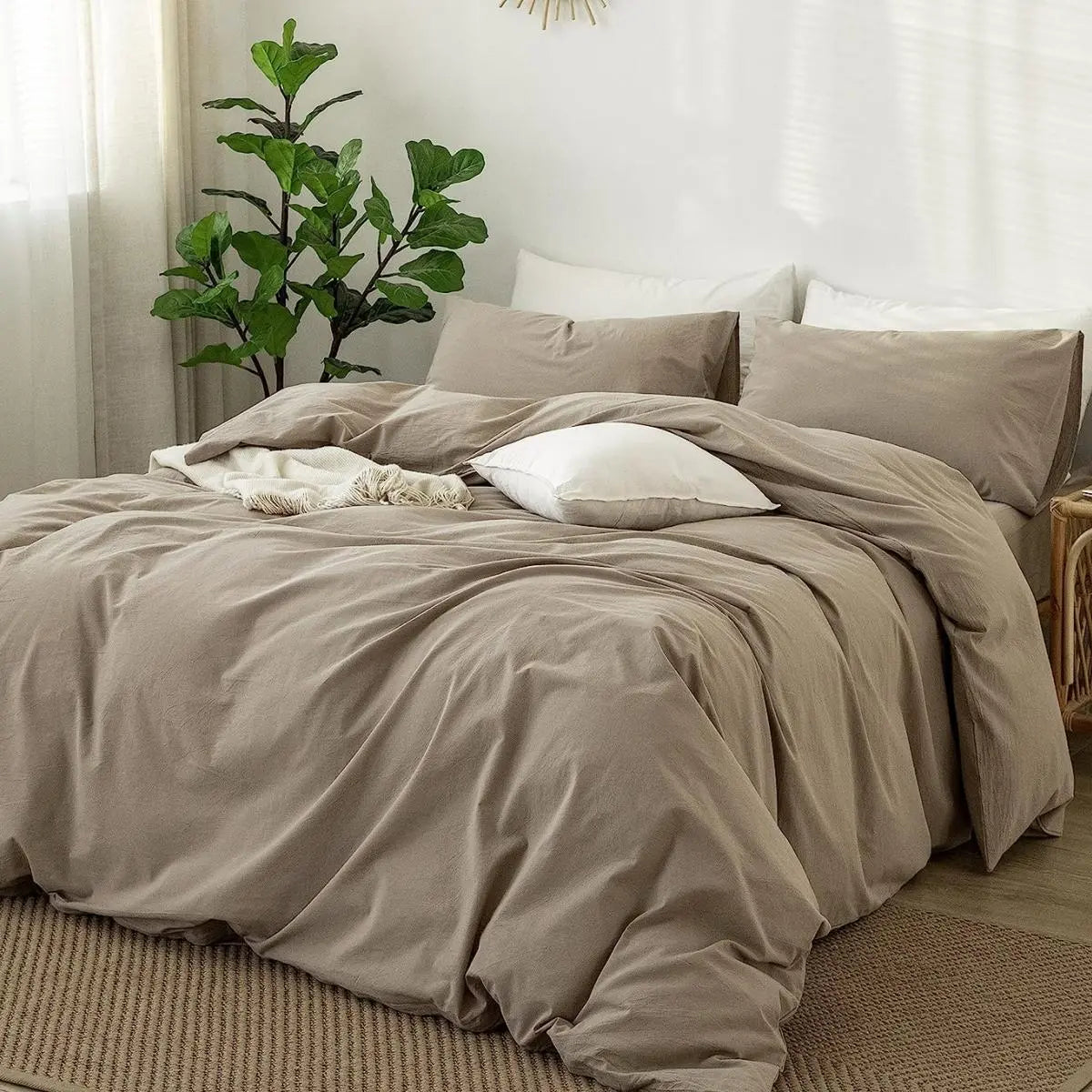 Solid Color Bedding Set, 2/3 Counts/set Including Duvet Cover & Pillowcase without Filler, Soft Warm Bedding Set, Comfy Bedding Set, Cozy Bedding Set for Home Bedroom, Bed Sets