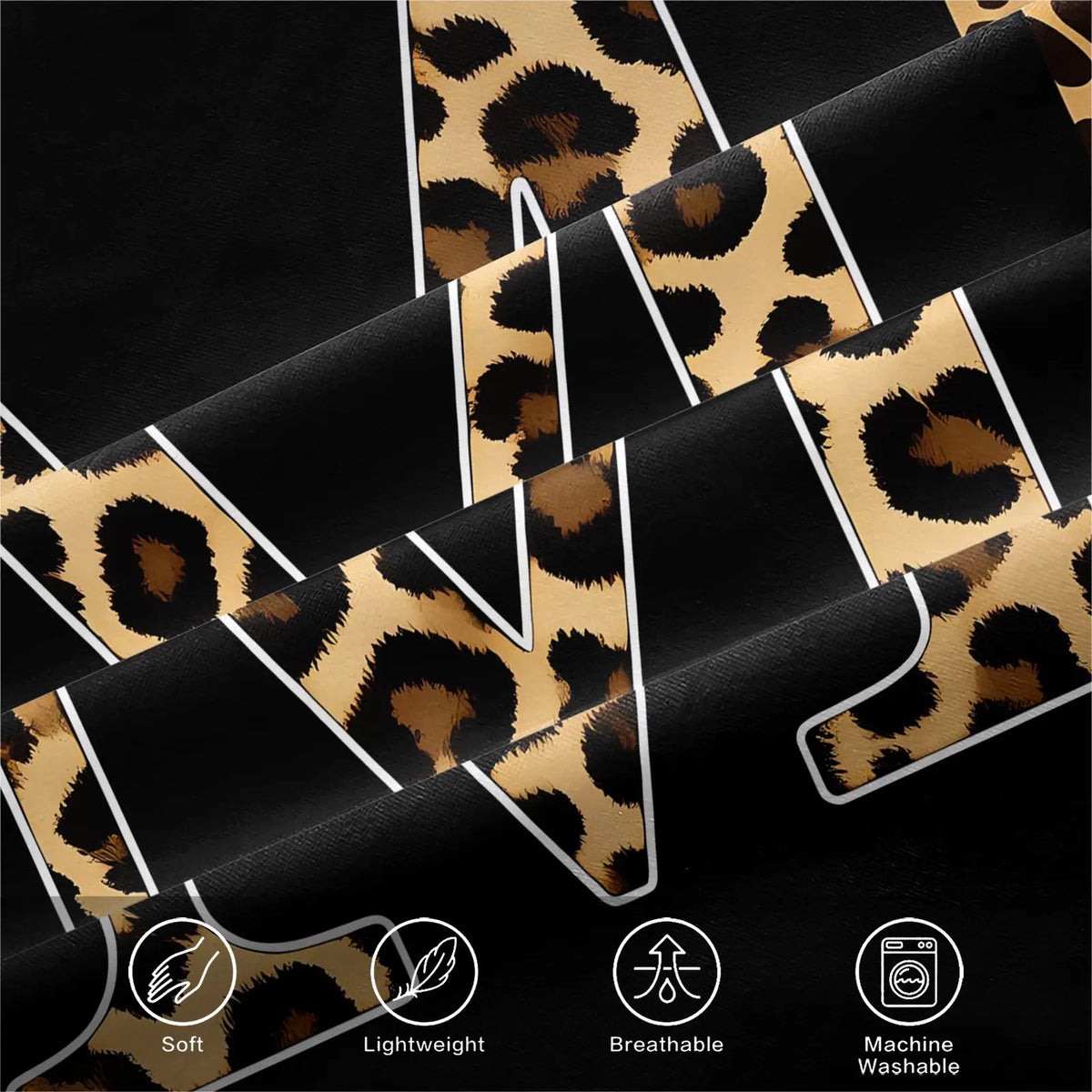 Leopard Zebra Print Letter M Decorative Duvet Cover Set (1 Duvet Cover + 1-2 Pillowcases), Soft Skin Friendly Breathable All Season Bed Linen, Animal Patchwork Letter M HD Vivid Printed Bedding Set, Edgy Modern Bedroom & Dorm Home Decor, Soft Bedding Sets